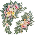 Faux Flowers Wedding Arch Flowers Kit Pack of 2 - Lifelike Dark Pink