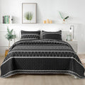 Andency Black Quilt Set California King for Stylish Comfort