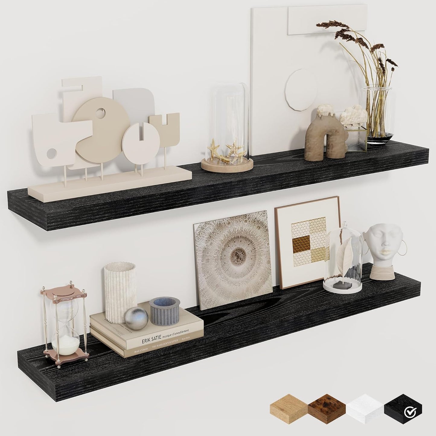 Floating Shelves for Wall - Rustic Wood 36Inch Storage Solution