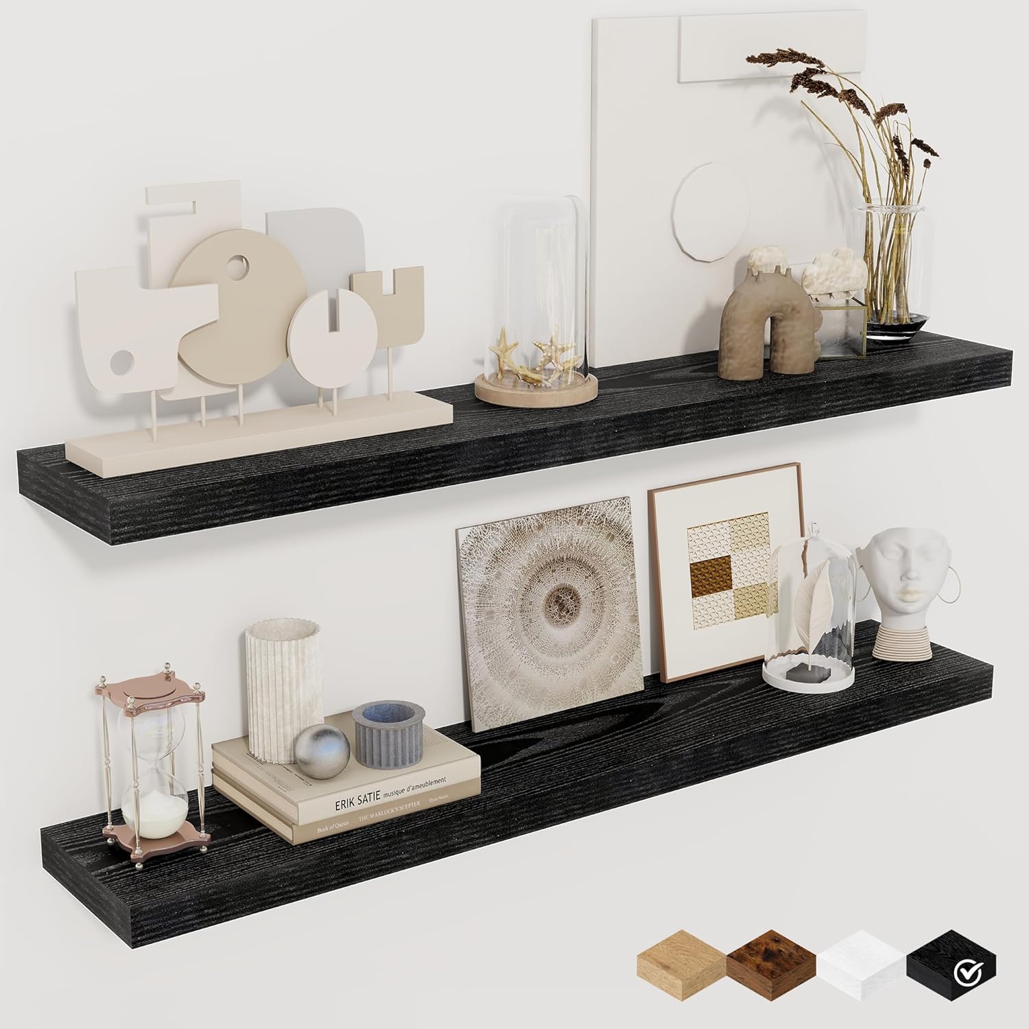 Floating Shelves for Wall - Rustic Wood 36Inch Storage Solution