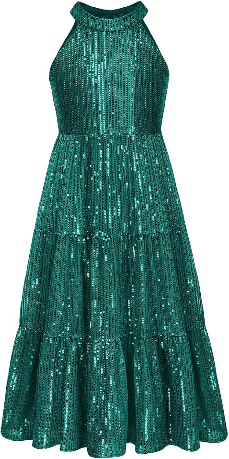 Elegant Girls Sequin Dress for Parties and Special Occasions