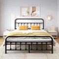 Vengarus Metal Bed Frame Full Size with Victorian Headboard - Stable