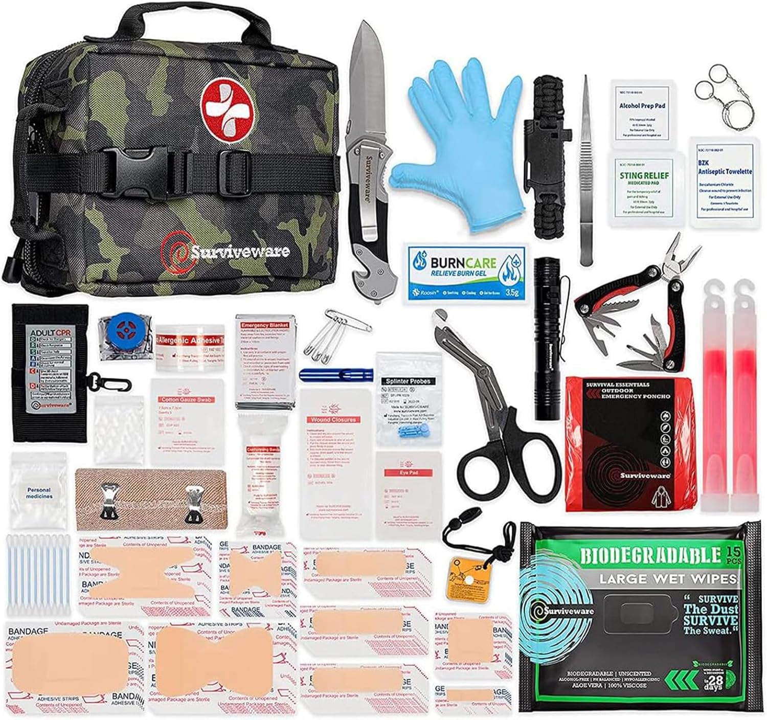 Comprehensive Premium Survival First Aid Kit for Outdoor Emergencies