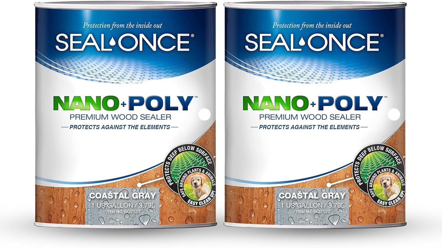 Seal-Once Nano+Poly Wood Sealer - Premium Waterproof Sealant