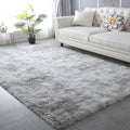 Grey Shag Area Rug 9x12 - Soft Plush Carpet for Cozy Spaces