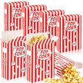 200 Pack Popcorn Boxes 1.25 oz Red and White Striped - Party Ready