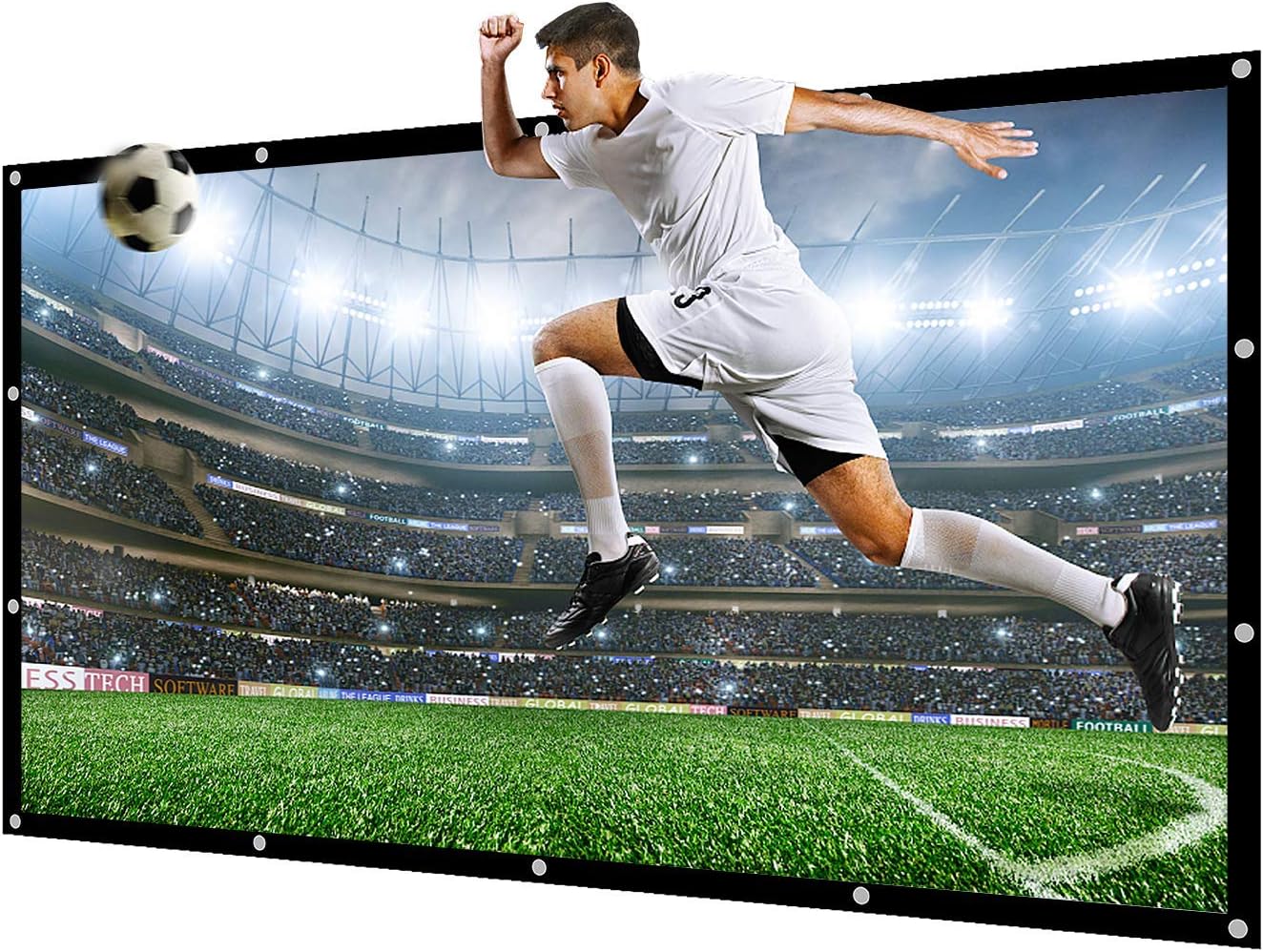 NIERBO 250 Inch Projector Screen for Home Theater and Outdoors