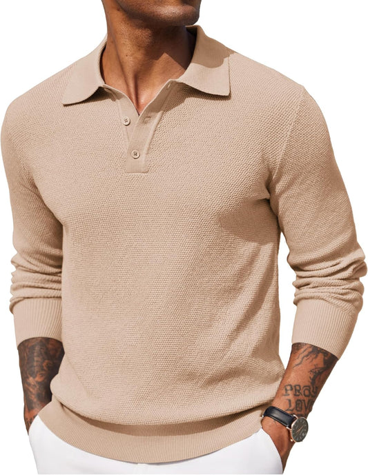 COOFANDY Mens Knit Polo Shirts for Stylish Casual Wear