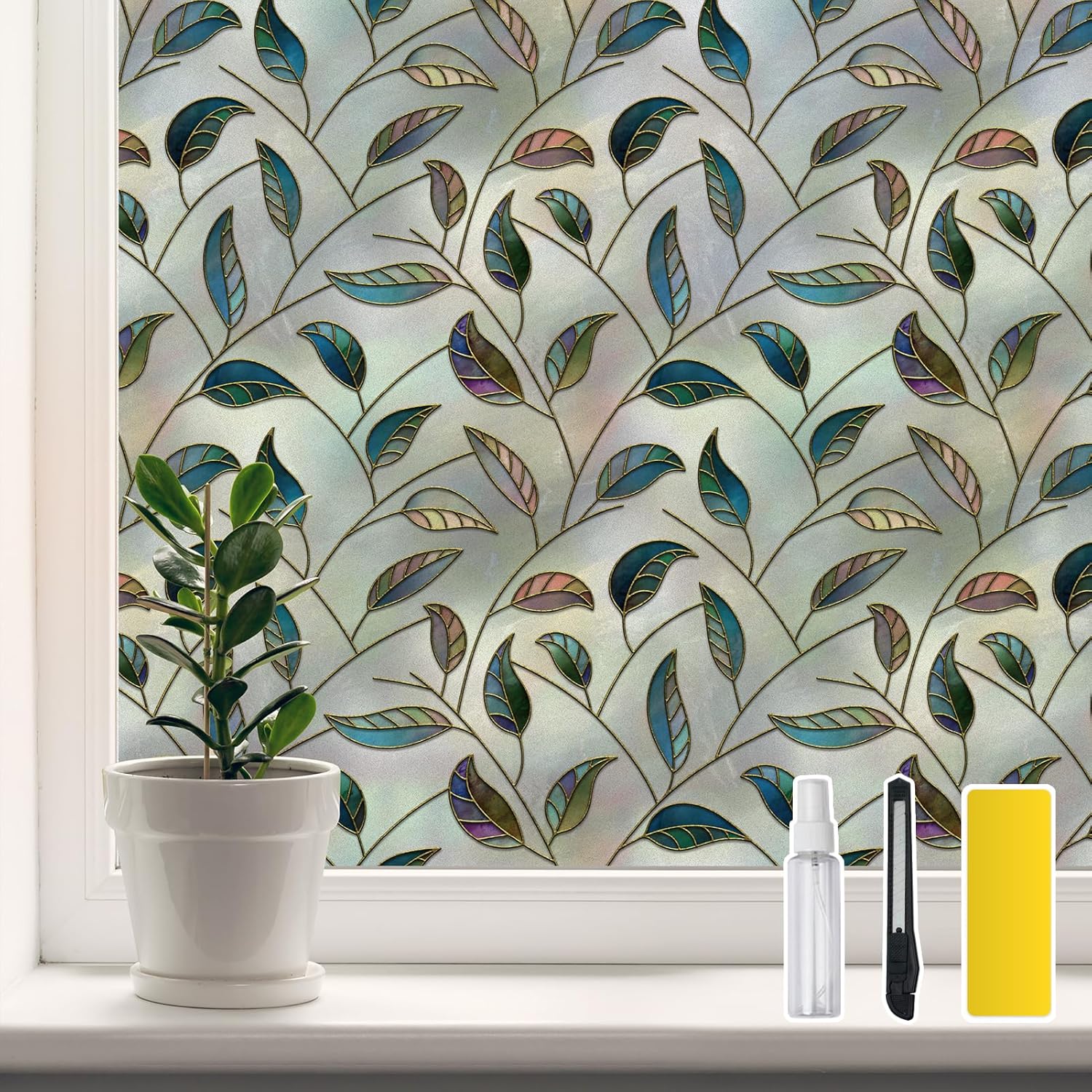 DKTIE Window Privacy Film for Elegant Home Decor and Insulation