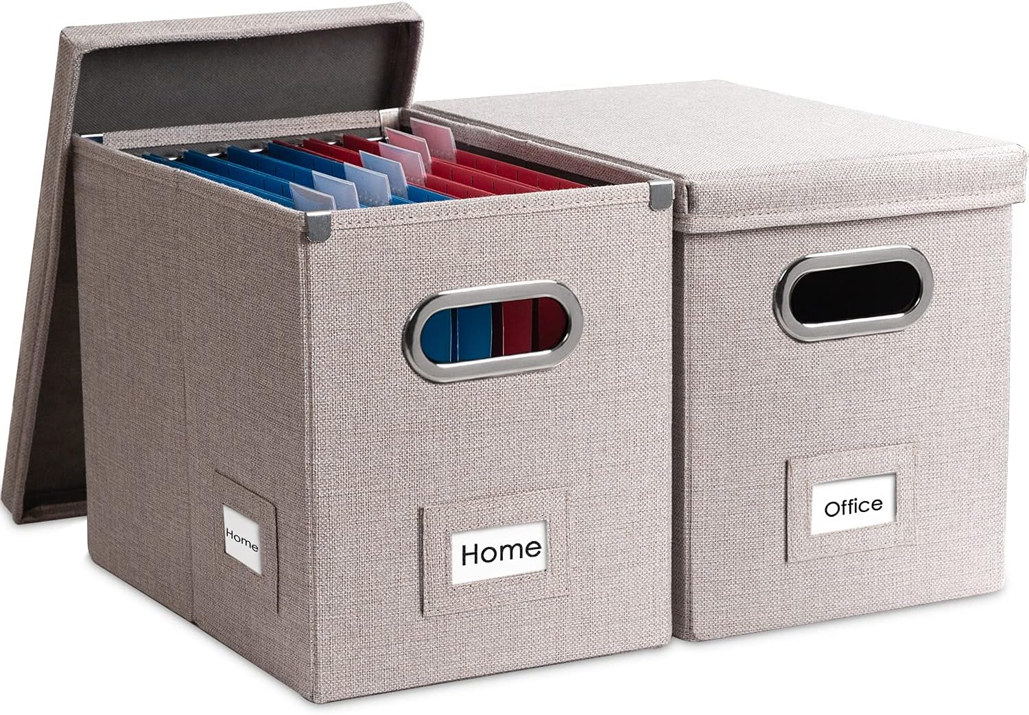 PRANDOM File Organizer Box Set - Stylish Collapsible Storage