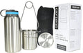 Canteen Stainless Steel Water Bottle with Nested Camping Cup