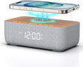 REACHER Alarm Clock Radio with Wireless Charging - Space-Saving