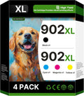 902XL Ink Cartridges for HP Printers - Gagalay 4-Pack Combo
