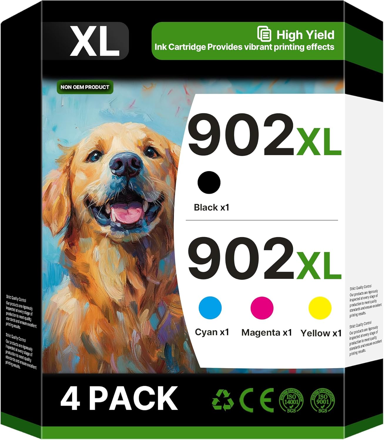 902XL Ink Cartridges for HP Printers - Gagalay 4-Pack Combo