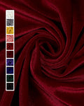 Stretch Velvet Fabric by the Yard Wine 63in Wide 5 Yards - Soft