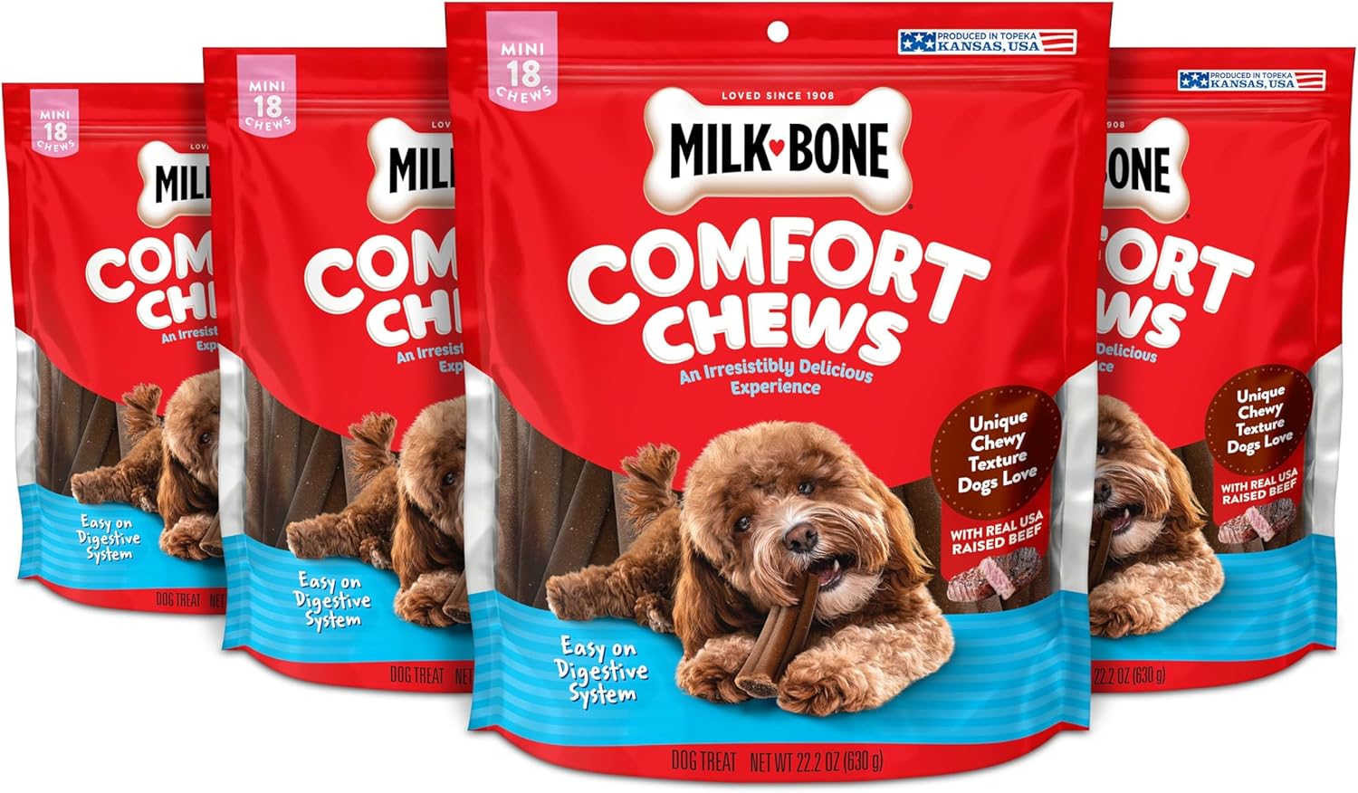 Milk-Bone Mini Comfort Chews for Dogs - Rawhide Free Treats