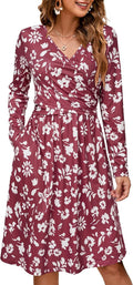 OUGES Womens V-Neck Maternity Nursing Dress - Comfortable & Practical