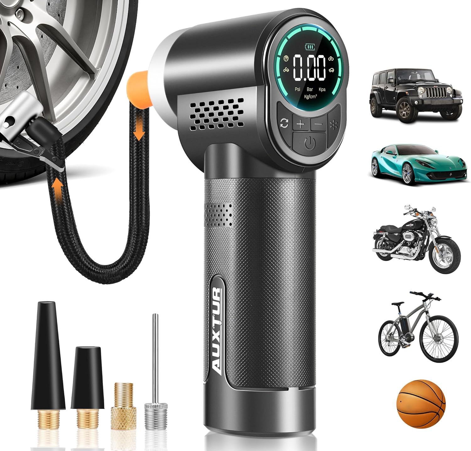 Stay Road Ready: AUXTUR 150PSI Tire Inflator & Compressor
