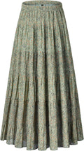NASHALYLY Women's Chiffon High Waist Pleated A-Line Maxi Skirt it