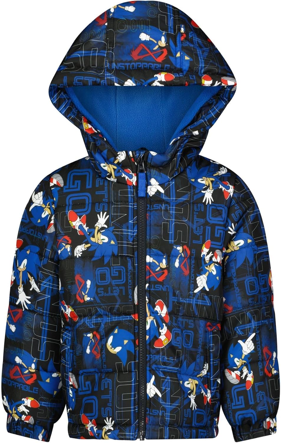 Sonic the Hedgehog Boys Heavyweight Puffer Hooded Jacket