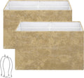 Rustic Rectangle Lamp Shades Set of 2 - Large Faux Leather 16in x 8in
