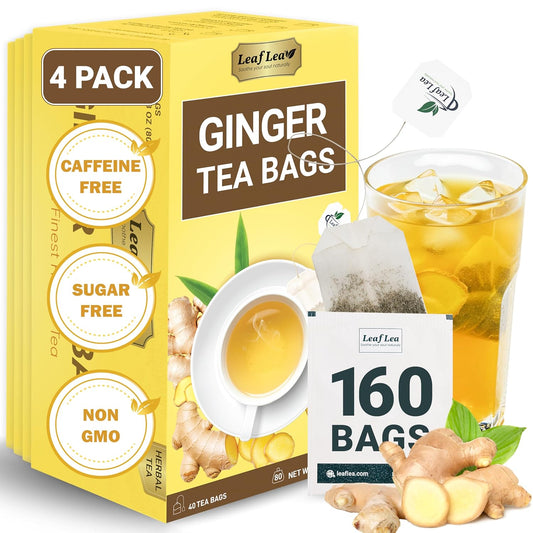 Pure Ginger Root Herbal Tea Bags for Comfort and Digestion