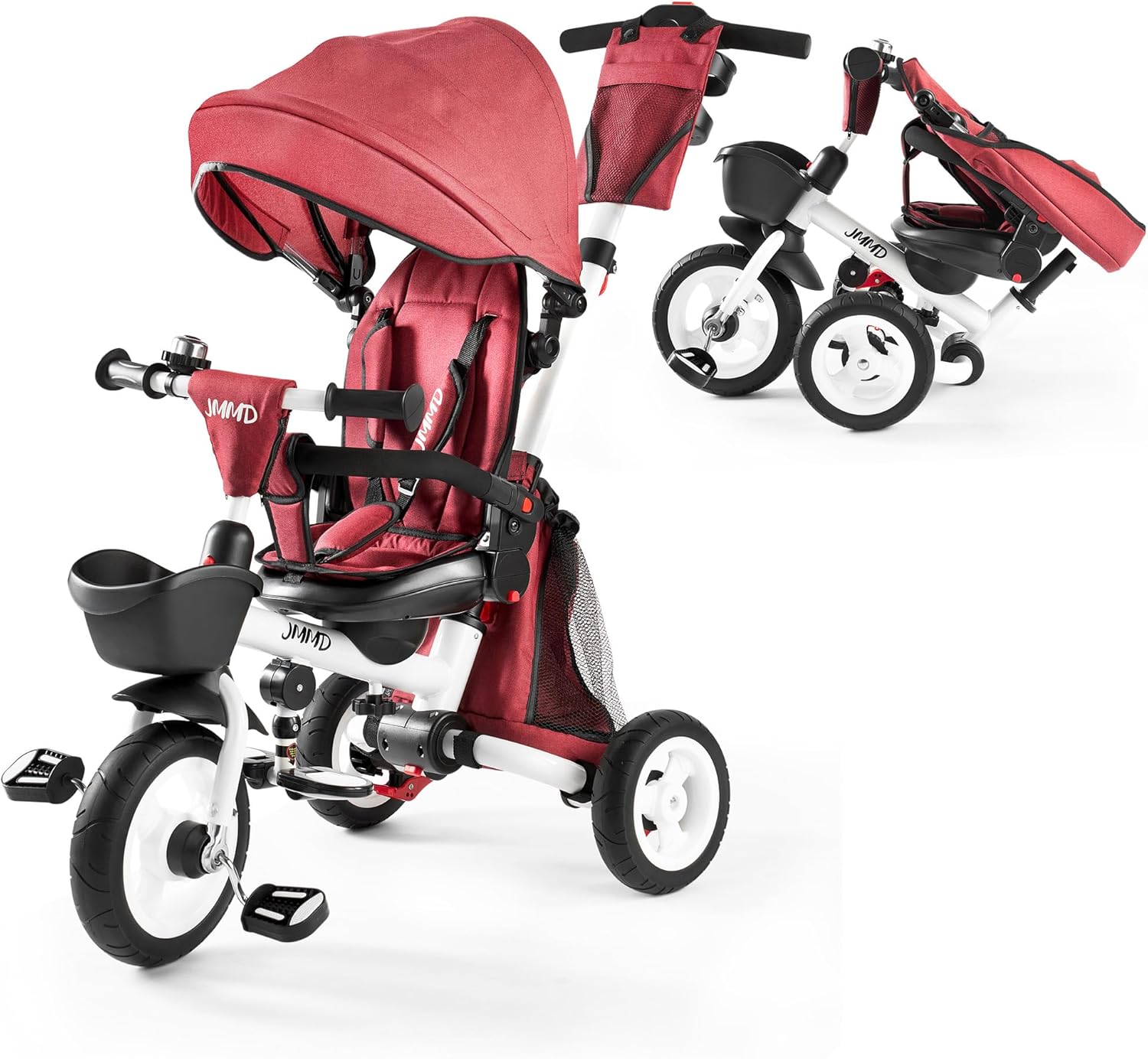 JMMD 8 in 1 Tricycle Stroller with Push Handle for Kids