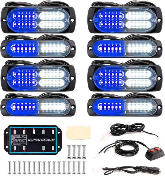 BooYu 8-pcs Sync Feature LED Emergency Strobe Lights Review