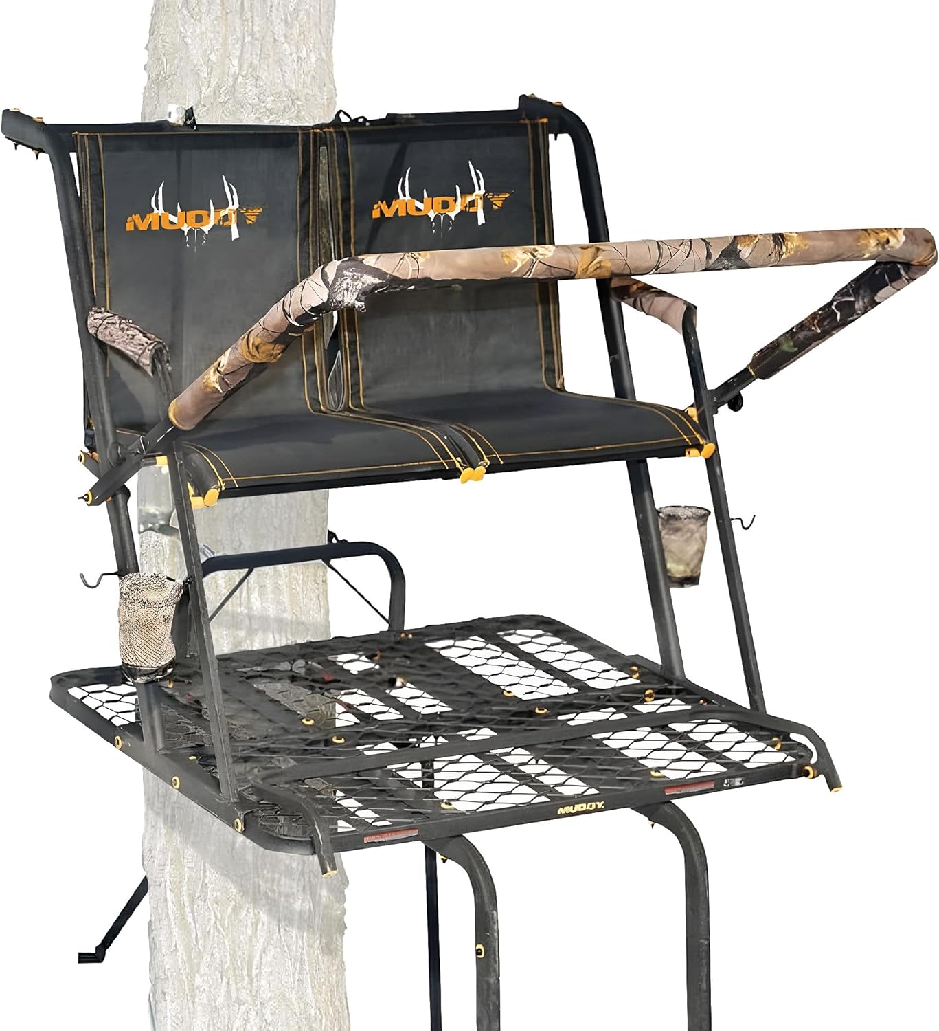 MUDDY 2-Person Nexus XTL Steel Ladder Tree Stand for Hunting