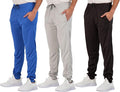 Real Essentials 3 Pack for Men - Tech Mesh Jogger Sweatpants (Big