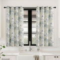 Sage Green Curtains 45 in Length Light Filtering Floral Panels - Soft