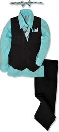 Pinstripe Boys Formal Dresswear Vest Set - Classic Smart Look