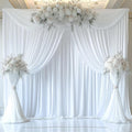 14ft White Backdrop Curtains 2 Panels - Wrinkle Free Photo Drapes