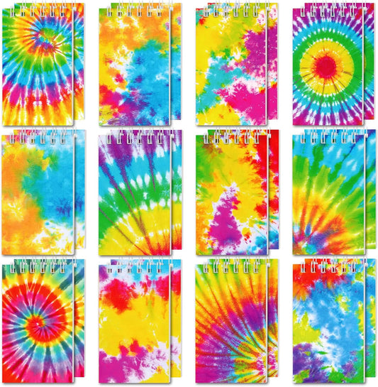 Colorful Tie Dye Mini Notepads Set - Party Favors