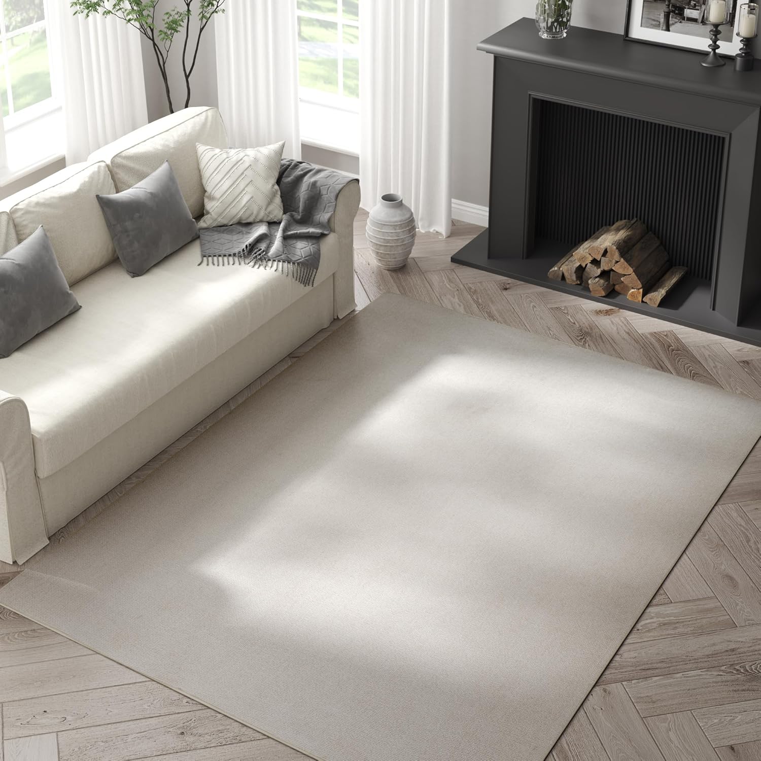 jinchan Modern Area Rug 3x5 Washable Soft Carpet for Home