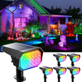 Color Changing Solar Spot Lights 6 Pack for Halloween - Bright Lens