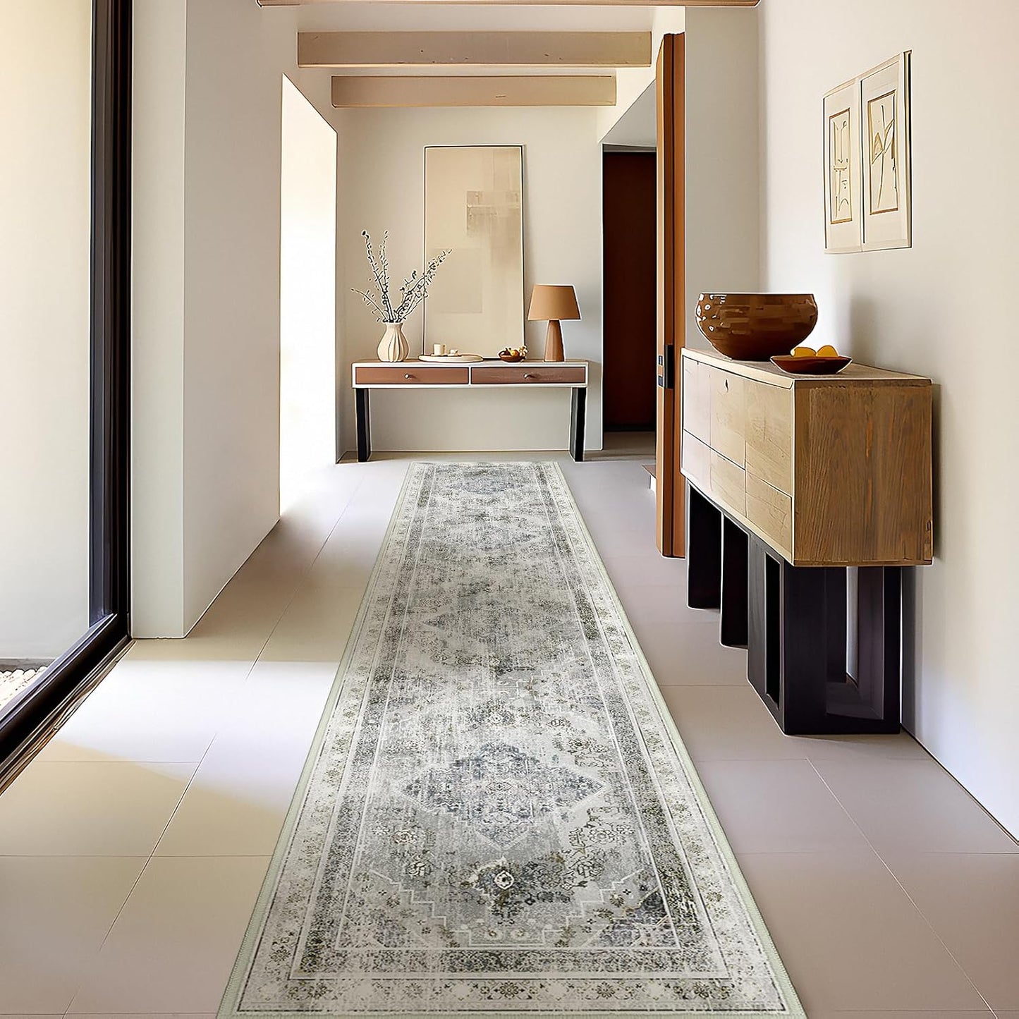Phantoscope Vintage Hallway Runner Rug 2ftx6ft for Any Space