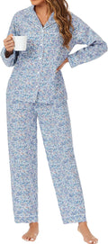 LUBOT Women's 100% Cotton Pajama Set for Stylish Sleep Comfort