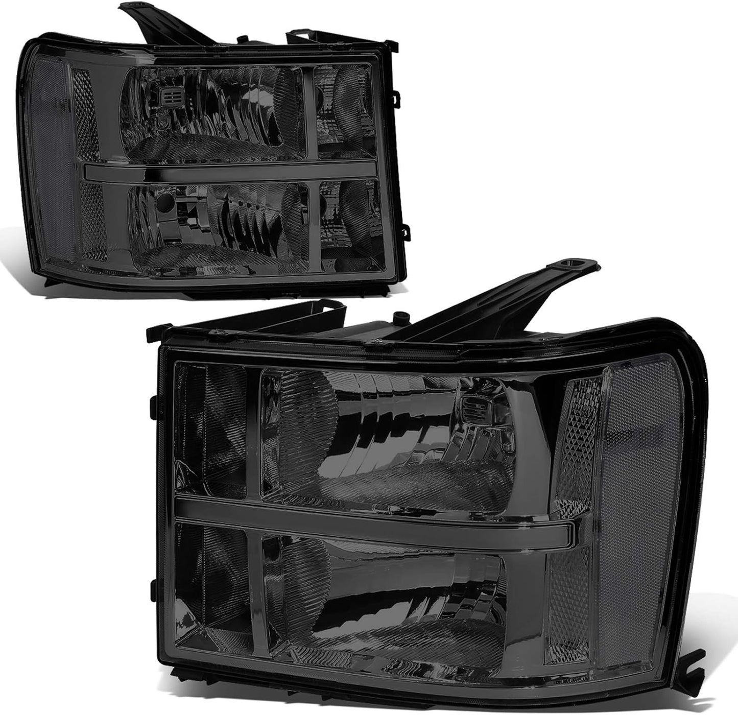 OE Style Headlights for 07-13 GMC Sierra 1500, Smoked/Clear