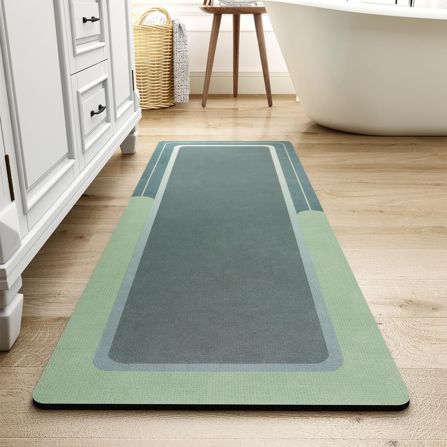 MontVoo Long Non Slip Super Absorbent Bathroom Runner Mat