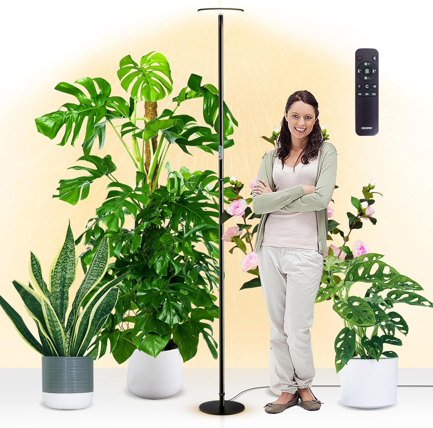 Chiphy Grow Lights for Indoor Plants - Full Spectrum 60W Lamp