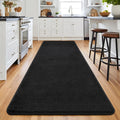 Keeko 2x8 Long Runner Rug Black - Soft Memory Foam Hallway Runner