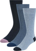 Men's Pattern Crew Dress Socks 3-Pack - Soft Cotton Blend