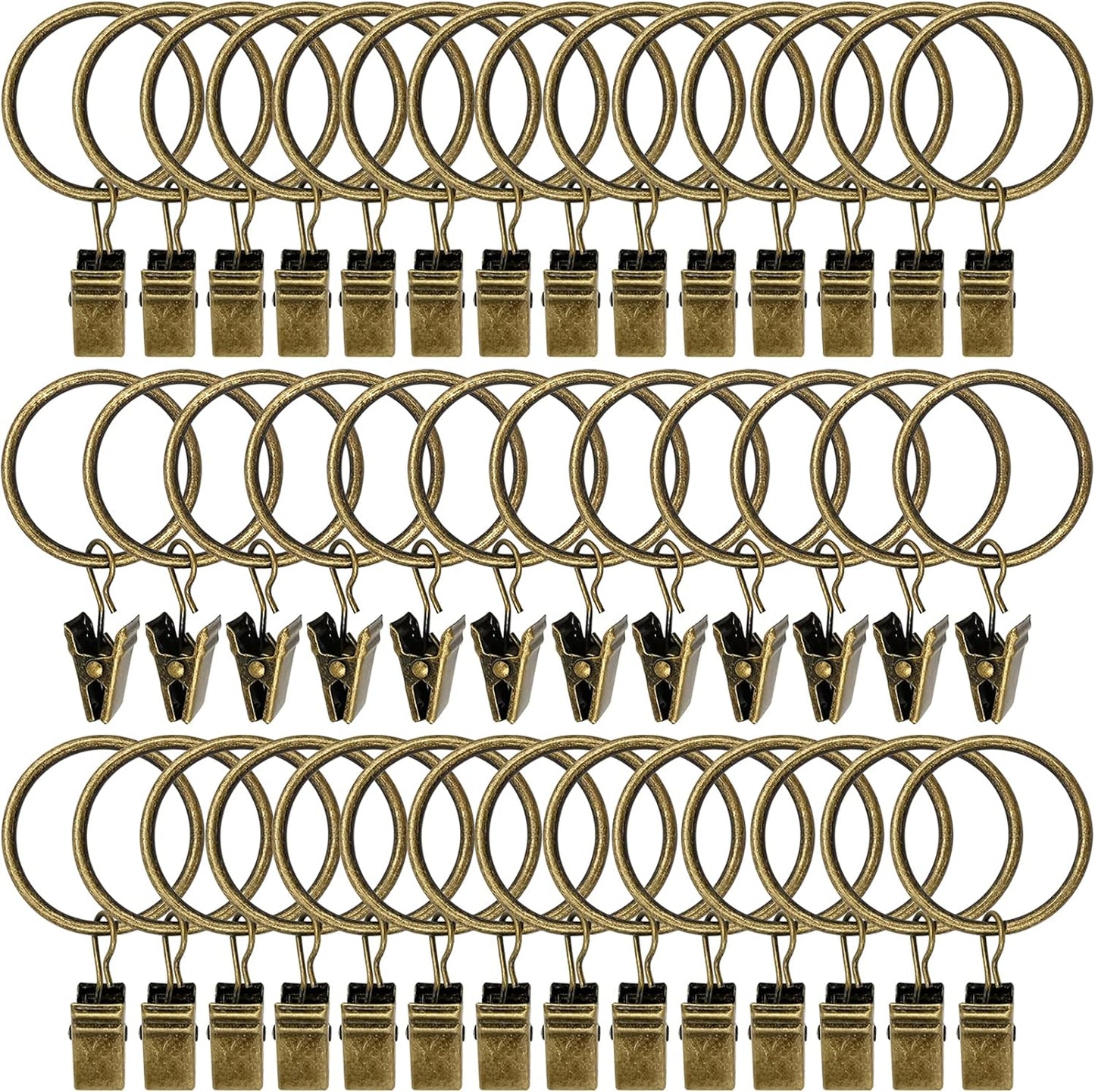Bronze Curtain Rings Set - Easy Drapery Hanging Solution