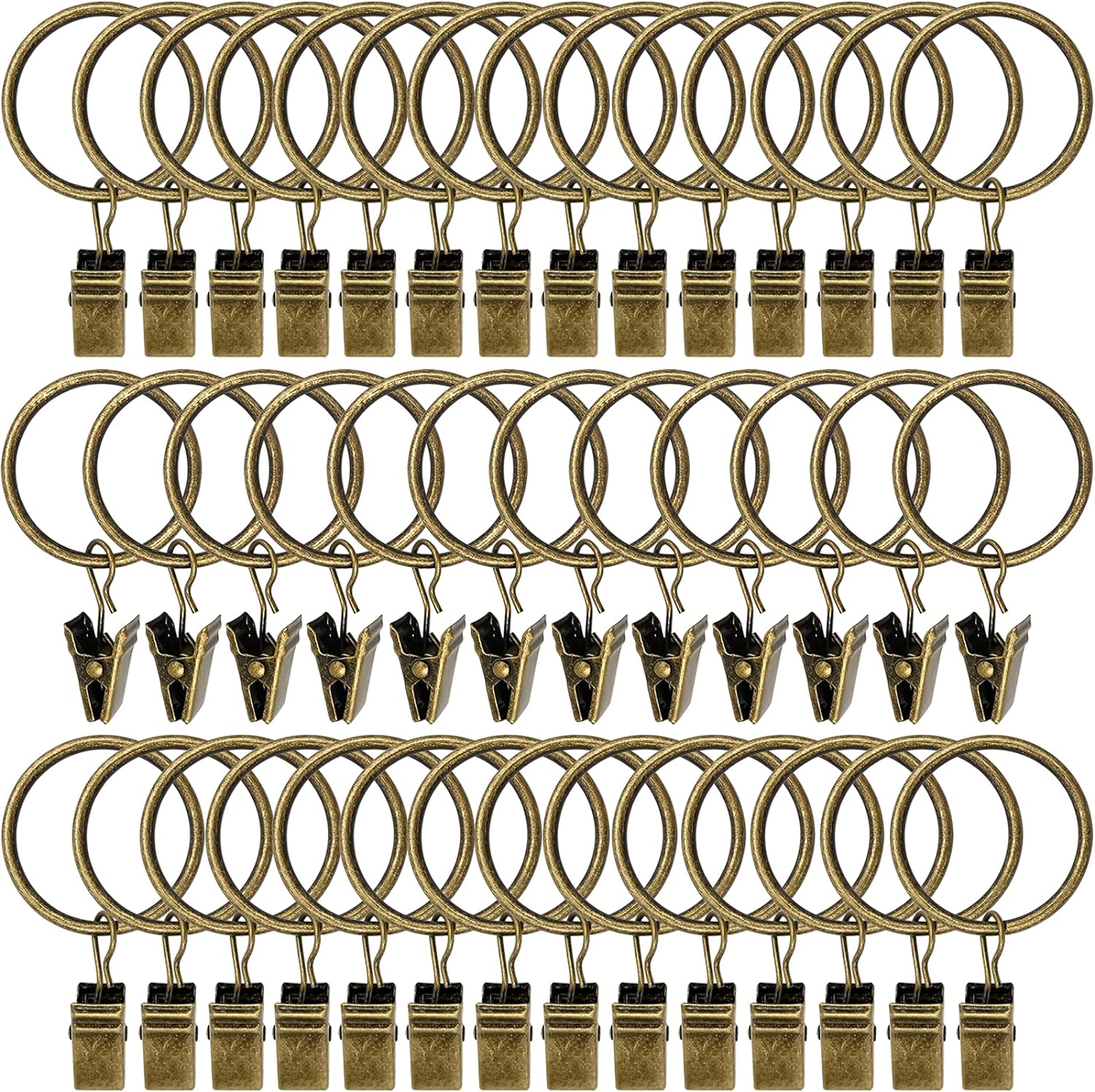 Bronze Curtain Rings Set - Easy Drapery Hanging Solution