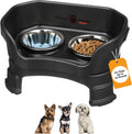 Neater Feeder Small Elevated Dog Bowls Black - Mess Proof Stand