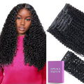 Seamless Clip In Hair Extensions 14in Kinky Curly - Natural Blend