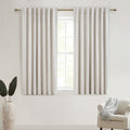 Linen Black Out Curtains 72 in Long - Thermal Insulated Panels