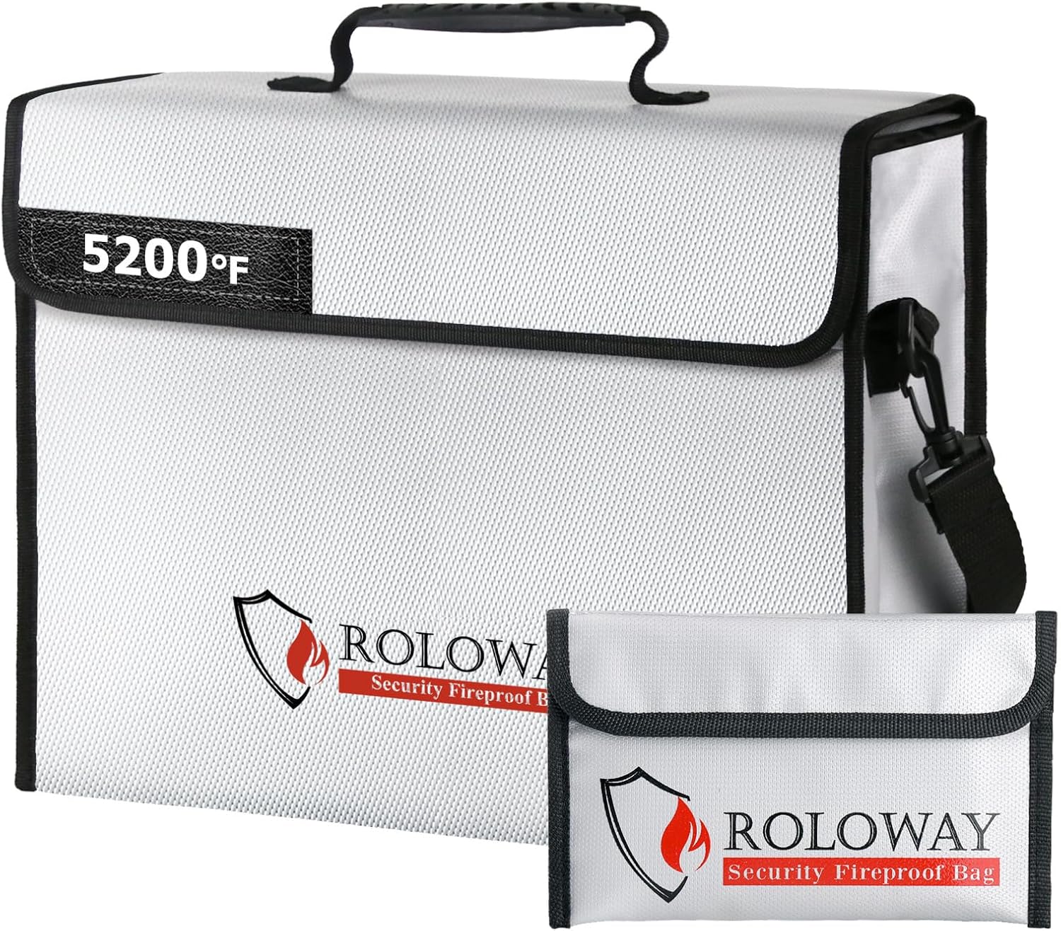 Fireproof Document Bag with 5200F Heat Insulation for Safety