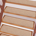 Stair Treads Non Slip 15 Pack 8 in x 30 in Beige - Quiet, Safe Steps